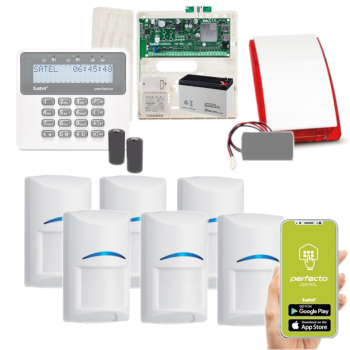 ZESTAW ALARMOWY SATEL PERFECTA 32-WRL LTE SET-A 6 CZUJEK BOSCH PRF-LCD-WRL + SYRENA MSP-300 R
